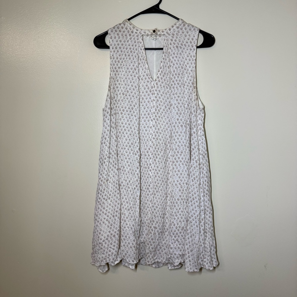 Gentle Fawn Cream and Pink Patterned Sleeveless Mini Dress
